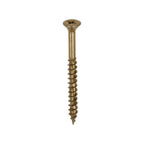 This is an image of Timco - Velocity Premium Multi-Use Screws - PZ - Double Countersunk - Yellow 5.0 x 60mm - (200 PCS Box) 50060VY