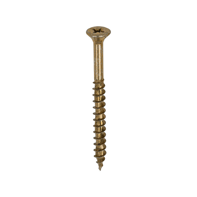 This is an image of Timco - Velocity Premium Multi-Use Screws - PZ - Double Countersunk - Yellow 5.0 x 60mm - (200 PCS Box) 50060VY