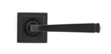 From The Anvil - Aged Bronze Avon Round Lever on Rose Set (Square) - Unsprung | Sku. 50060 | Trade Door Handles.