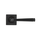 From The Anvil - Aged Bronze Avon Round Lever on Rose Set (Square) - Unsprung | Sku. 50060 | Trade Door Handles.
