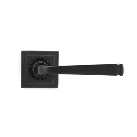 From The Anvil - Aged Bronze Avon Round Lever on Rose Set (Square) - Unsprung | Sku. 50060 | Trade Door Handles.