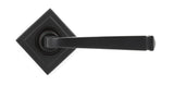 From The Anvil - Aged Bronze Avon Round Lever on Rose Set (Square) - Unsprung | Sku. 50060 | Trade Door Handles.
