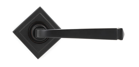 From The Anvil - Aged Bronze Avon Round Lever on Rose Set (Square) - Unsprung | Sku. 50060 | Trade Door Handles.