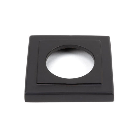 From The Anvil - Aged Bronze Avon Round Lever on Rose Set (Square) - Unsprung | Sku. 50060 | Trade Door Handles.