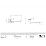 From The Anvil - Aged Bronze Avon Round Lever on Rose Set (Square) - Unsprung | Sku. 50060 | Trade Door Handles.