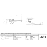 From The Anvil - Polished Bronze Avon Round Lever on Rose Set (Art Deco) - Unsprung | Sku. 50062 | Trade Door Handles.