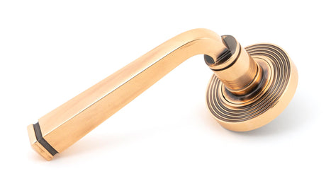 From The Anvil - Polished Bronze Avon Round Lever on Rose Set (Beehive) - Unsprung | Sku. 50063 | Trade Door Handles.