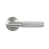 From The Anvil - Satin Marine SS (316) Brompton Lever on Rose Set (Beehive) - Unsprung | Sku. 50067 | Trade Door Handles.