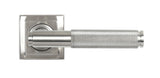 From The Anvil - Satin Marine SS (316) Brompton Lever on Rose Set (Square) - Unsprung | Sku. 50068 | Trade Door Handles.