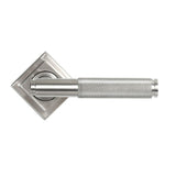 From The Anvil - Satin Marine SS (316) Brompton Lever on Rose Set (Square) - Unsprung | Sku. 50068 | Trade Door Handles.