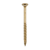 This is an image of Timco - C2 Clamp-Fix Screws - TX - Double Countersunk with Ribs - Twin-Cut - Yellow 5.0 x 70mm - (375 PCS Tub) 50070C2CTUB
