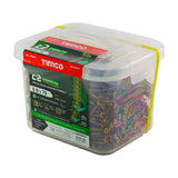This is an image of Timco - C2 Strong-Fix Screws - PZ - Double Countersunk - Twin-Cut - Yellow 5.0 x 70mm - (1200 PCS Tub) 50070C2LT