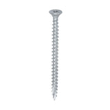 This is an image of Timco - C2 Exterior Strong-Fix Screws - PZ - Double Countersunk with Ribs - Twin-Cut - Silver 5.0 x 70mm - (200 PCS Box) 50070C2SBX