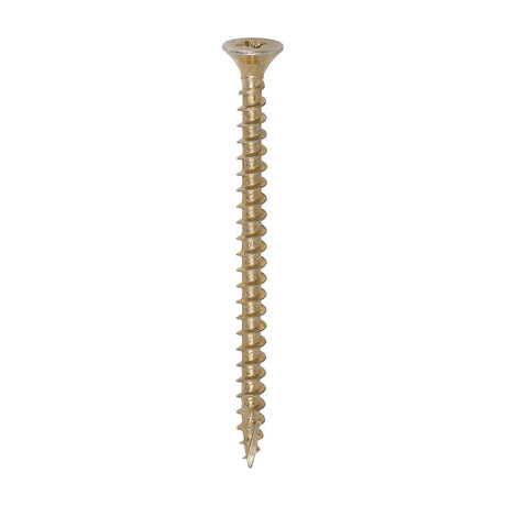 This is an image of Timco - C2 Strong-Fix Screws - PZ - Double Countersunk - Twin-Cut - Yellow 5.0 x 70mm - (375 PCS Tub) 50070C2TUB