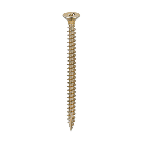 This is an image of Timco - Classic Multi-Purpose Screws - PZ - Double Countersunk - Yellow 5.0 x 70mm - (200 PCS Box) 50070CLAF