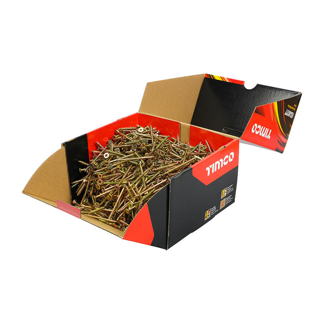 This is an image of Timco - Velocity Premium Multi-Use Screws - PZ - Double Countersunk - Yellow 5.0 x 70mm - (1000 PCS Box) 50070VYIND