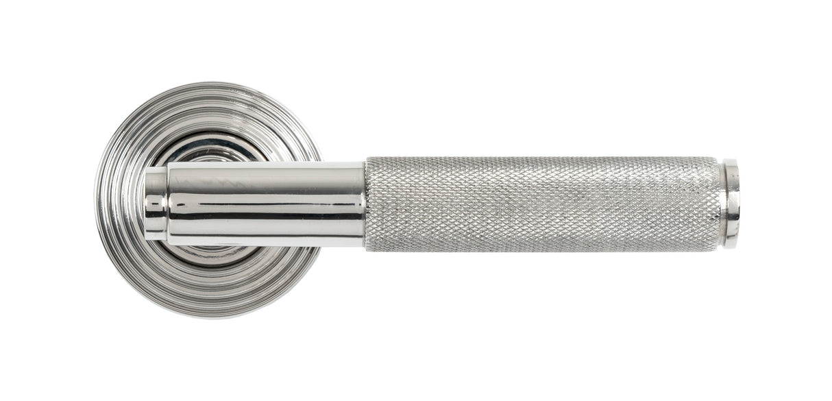 From The Anvil - Polished Marine SS (316) Brompton Lever on Rose Set (Beehive) - Unsprung | Sku. 50071 | Trade Door Handles.