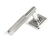 From The Anvil - Polished Marine SS (316) Brompton Lever on Rose Set (Square) - Unsprung | Sku. 50072 | Trade Door Handles.