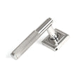 From The Anvil - Polished Marine SS (316) Brompton Lever on Rose Set (Square) - Unsprung | Sku. 50072 | Trade Door Handles.