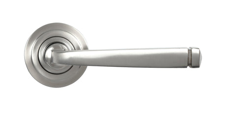 From The Anvil - Satin Marine SS (316) Avon Round Lever on Rose Set (Art Deco) - Unsprung | Sku. 50074 | Trade Door Handles.