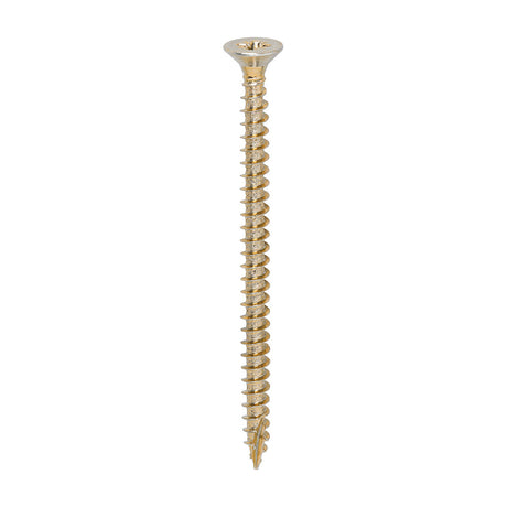 This is an image of Timco - Classic Multi-Purpose Screws - PZ - Double Countersunk - Yellow 5.0 x 75mm - (200 PCS Box) 50075CLAF