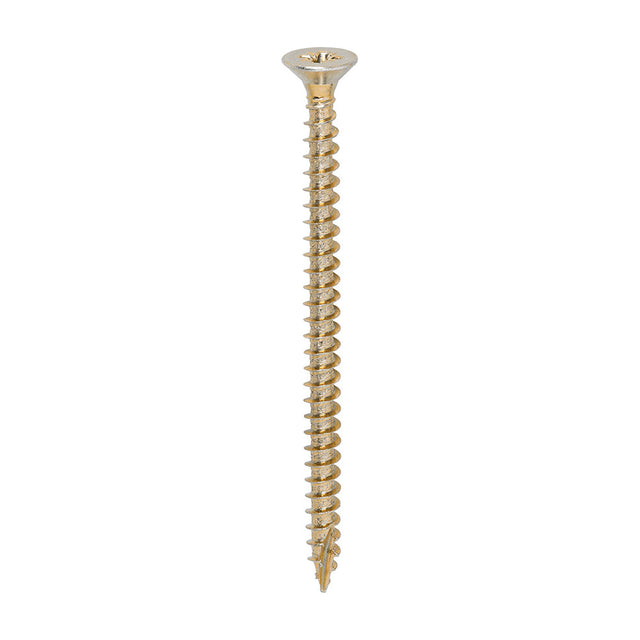 This is an image of Timco - Classic Multi-Purpose Screws - PZ - Double Countersunk - Yellow 5.0 x 75mm - (200 PCS Box) 50075CLAF
