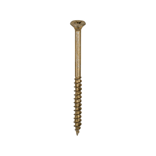 This is an image of Timco - Velocity Premium Multi-Use Screws - PZ - Double Countersunk - Yellow 5.0 x 75mm - (200 PCS Box) 50075VY