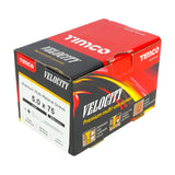 This is an image of Timco - Velocity Premium Multi-Use Screws - PZ - Double Countersunk - Yellow 5.0 x 75mm - (200 PCS Box) 50075VY