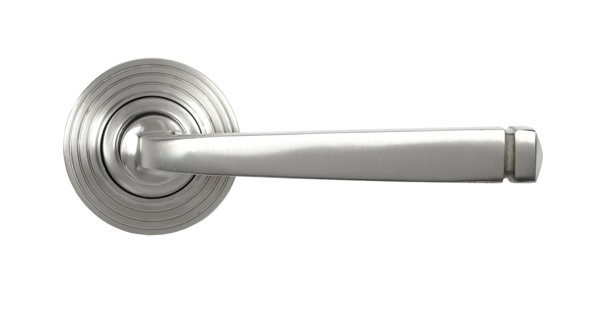 From The Anvil - Satin Marine SS (316) Avon Round Lever on Rose Set (Beehive) - Unsprung | Sku. 50075 | Trade Door Handles.