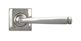 From The Anvil - Satin Marine SS (316) Avon Round Lever on Rose Set (Square) - Unsprung | Sku. 50076 | Trade Door Handles.