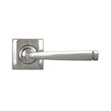 From The Anvil - Satin Marine SS (316) Avon Round Lever on Rose Set (Square) - Unsprung | Sku. 50076 | Trade Door Handles.