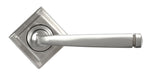 From The Anvil - Satin Marine SS (316) Avon Round Lever on Rose Set (Square) - Unsprung | Sku. 50076 | Trade Door Handles.