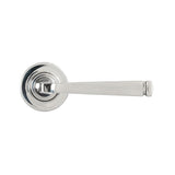 From The Anvil - Polished Marine SS (316) Avon Round Lever on Rose Set (Plain) - Unsprung | Sku. 50077 | Trade Door Handles.