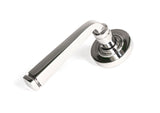 From The Anvil - Polished Marine SS (316) Avon Round Lever on Rose Set (Plain) - Unsprung | Sku. 50077 | Trade Door Handles.