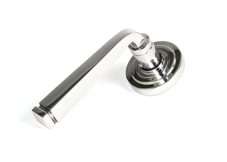 From The Anvil - Polished Marine SS (316) Avon Round Lever on Rose Set (Art Deco) U | Sku. 50078 | Trade Door Handles.