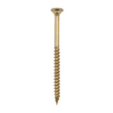 This is an image of Timco - C2 Clamp-Fix Screws - TX - Double Countersunk with Ribs - Twin-Cut - Yellow 5.0 x 80mm - (350 PCS Tub) 50080C2CTUB