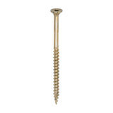 This is an image of Timco - C2 Clamp-Fix Screws - TX - Double Countersunk with Ribs - Twin-Cut - Yellow 5.0 x 80mm - (200 PCS Box) 50080C2C