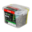 This is an image of Timco - C2 Strong-Fix Screws - PZ - Double Countersunk - Twin-Cut - Yellow 5.0 x 80mm - (1000 PCS Tub) 50080C2LT