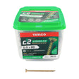 This is an image of Timco - C2 Strong-Fix Screws - PZ - Double Countersunk - Twin-Cut - Yellow 5.0 x 80mm - (350 PCS Tub) 50080C2TUB