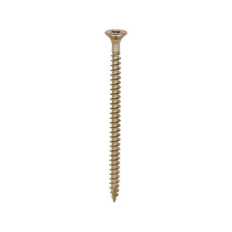 This is an image of Timco - Classic Multi-Purpose Screws - PZ - Double Countersunk - Yellow 5.0 x 80mm - (200 PCS Box) 50080CLAF