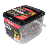 This is an image of Timco - Velocity Premium Multi-Use Screws - PZ - Double Countersunk - Yellow 5.0 x 80mm - (350 PCS Tub) 50080VYTUB