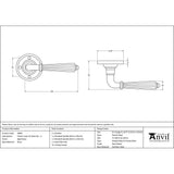 From The Anvil - Aged Brass Hinton Lever on Rose Set - Unsprung | Sku. 50081 | Trade Door Handles.