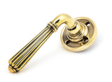 From The Anvil - Aged Brass Hinton Lever on Rose Set - Unsprung | Sku. 50081 | Trade Door Handles.