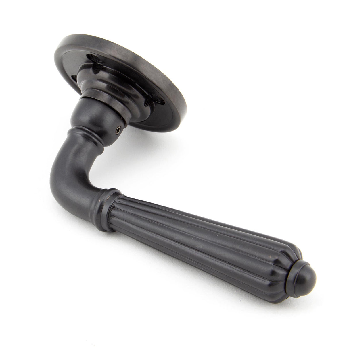 From The Anvil - Aged Bronze Hinton Lever on Rose Set - Unsprung | Sku. 50084 | Trade Door Handles.