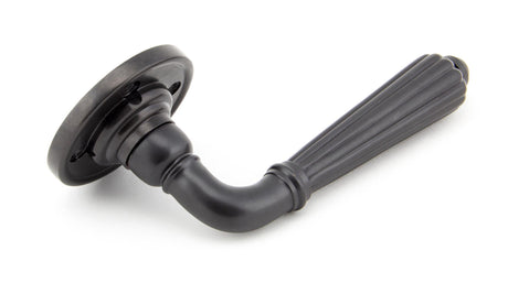 From The Anvil - Aged Bronze Hinton Lever on Rose Set - Unsprung | Sku. 50084 | Trade Door Handles.
