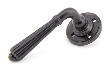 From The Anvil - Aged Bronze Hinton Lever on Rose Set - Unsprung | Sku. 50084 | Trade Door Handles.