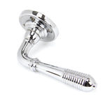 From The Anvil - Polished Chrome Reeded Lever on Rose Set - Unsprung | Sku. 50088 | Trade Door Handles.
