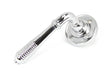 From The Anvil - Polished Chrome Reeded Lever on Rose Set - Unsprung | Sku. 50088 | Trade Door Handles.