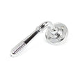 From The Anvil - Polished Chrome Reeded Lever on Rose Set - Unsprung | Sku. 50088 | Trade Door Handles.