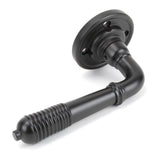 From The Anvil - Aged Bronze Reeded Lever on Rose Set - Unsprung | Sku. 50089 | Trade Door Handles.